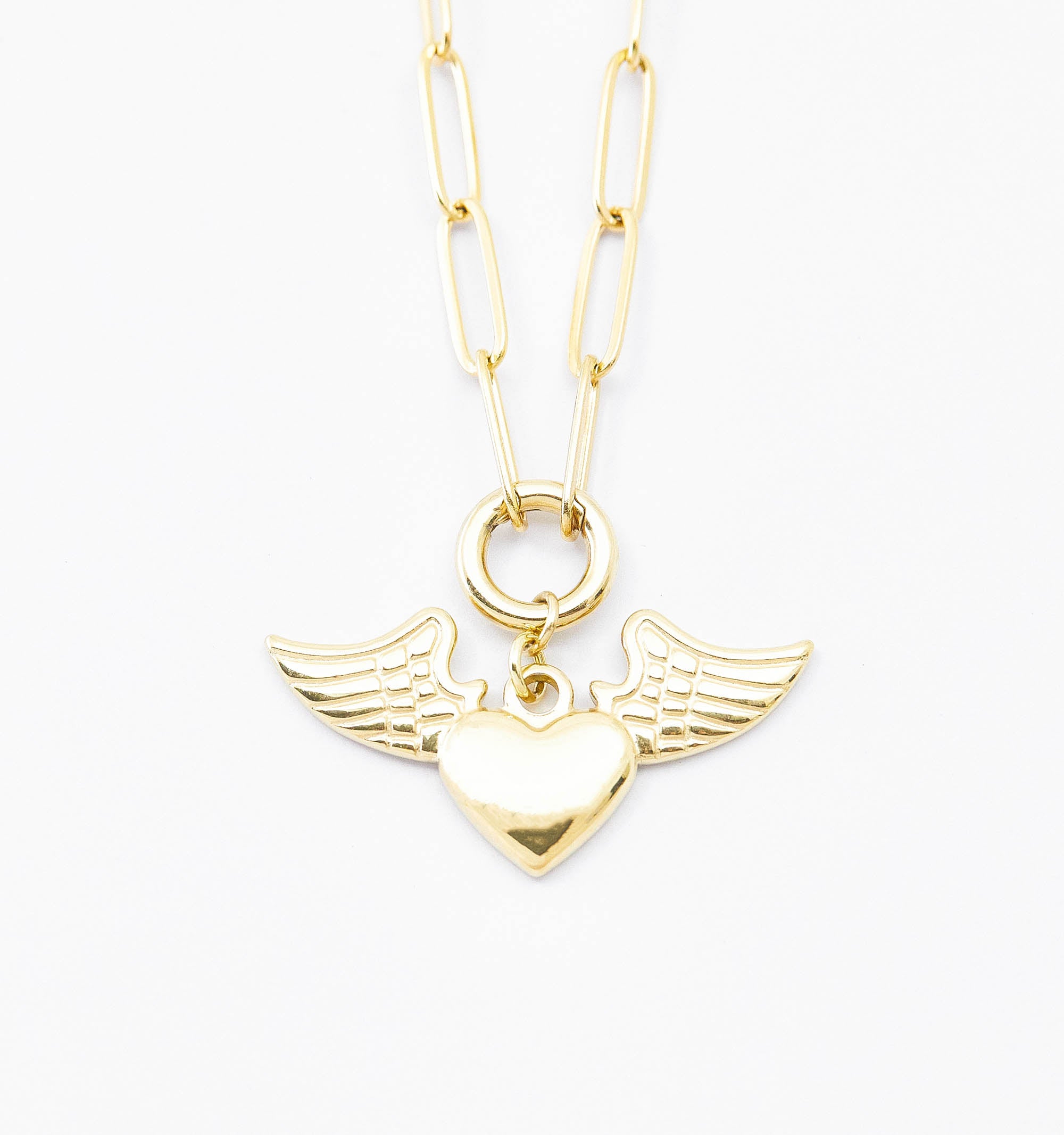 Angel Heart Charm Necklace