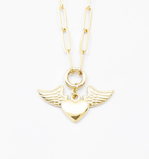 Angel Heart Charm Necklace