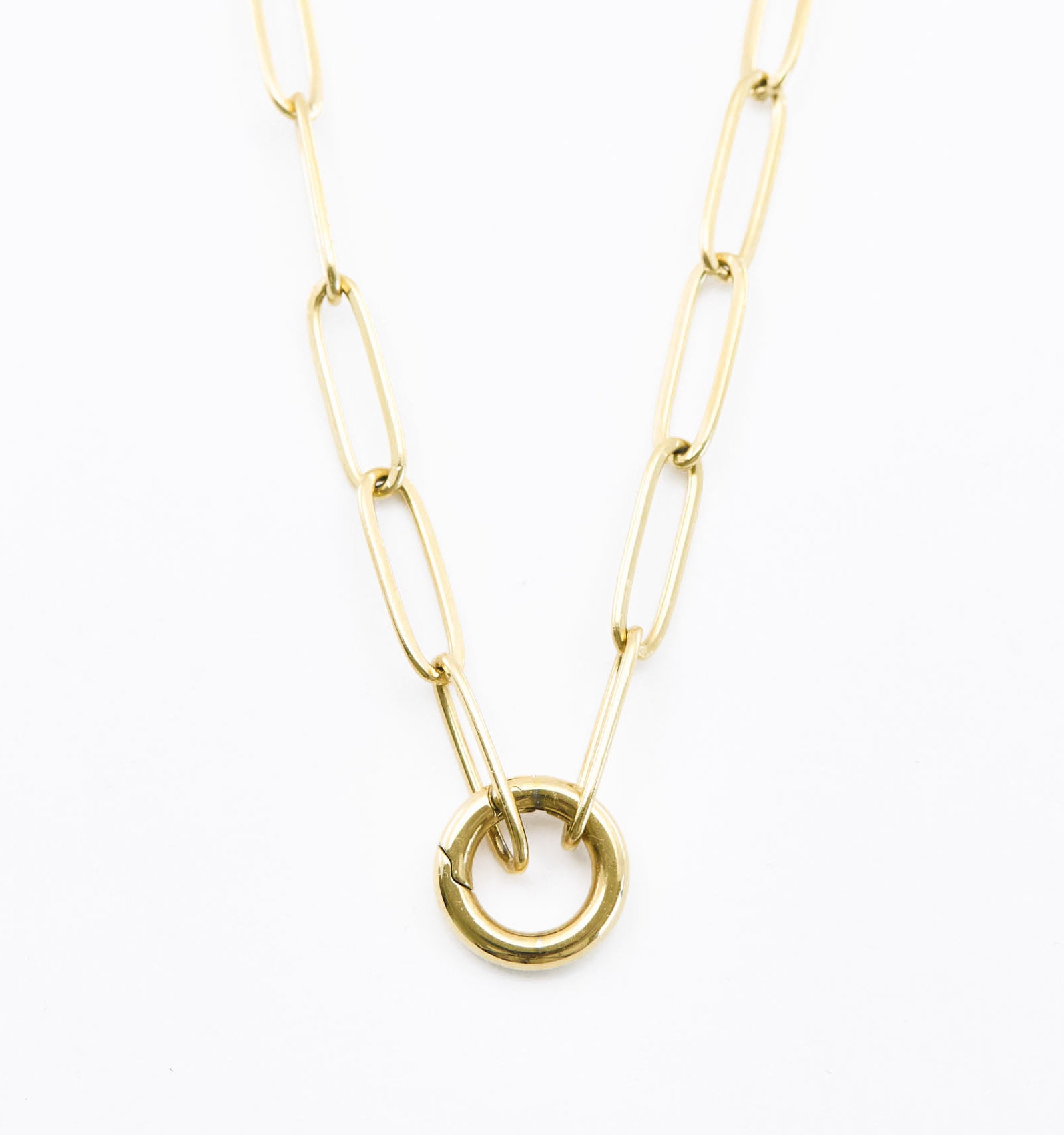 Personalized Paperclip Charm Necklace