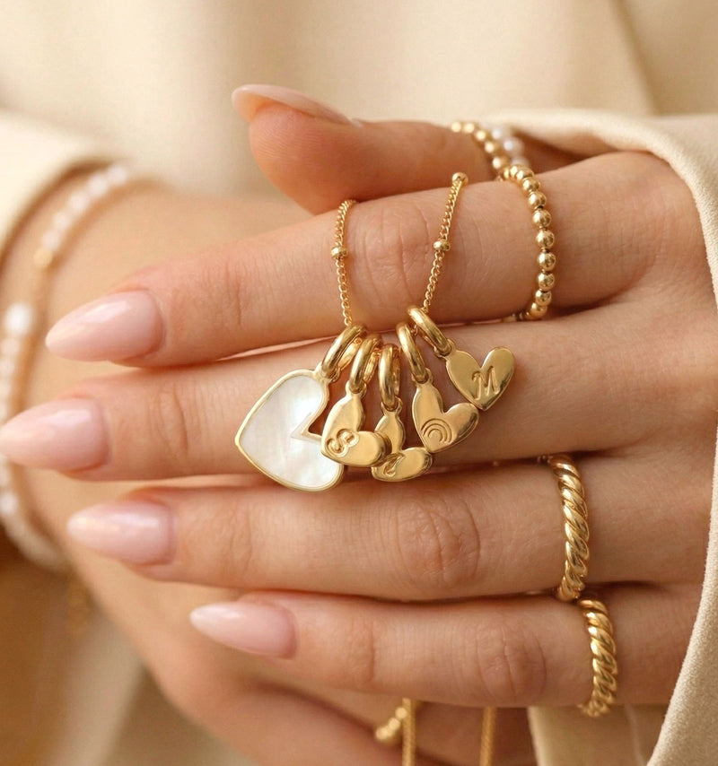 Mother of Pearl Initial Necklace