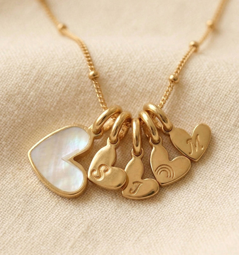 Mother of Pearl Initial Necklace