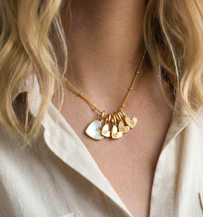 Mother of Pearl Initial Necklace