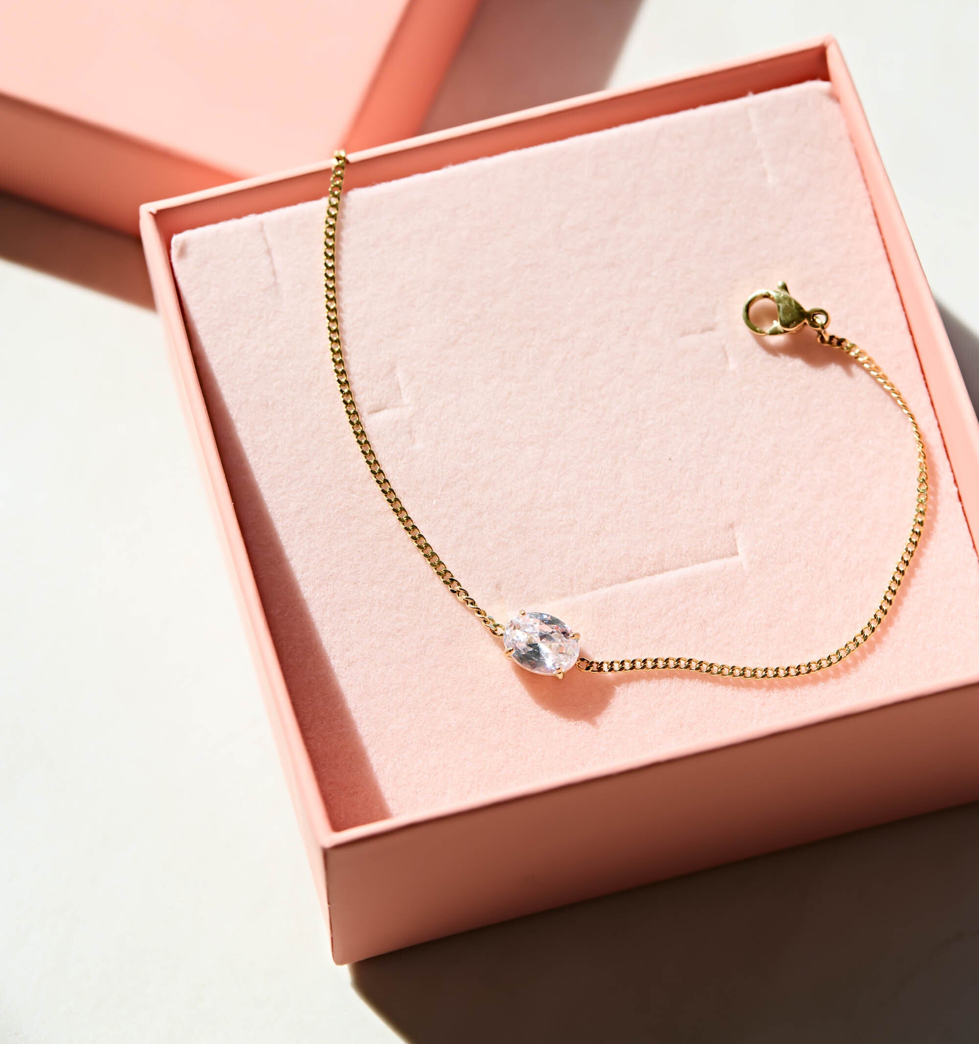 Oval CZ Diamond Bracelet