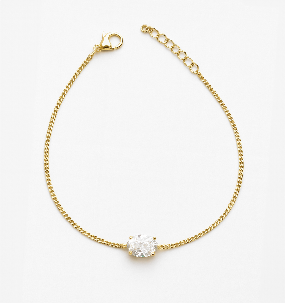 Oval CZ Diamond Bracelet