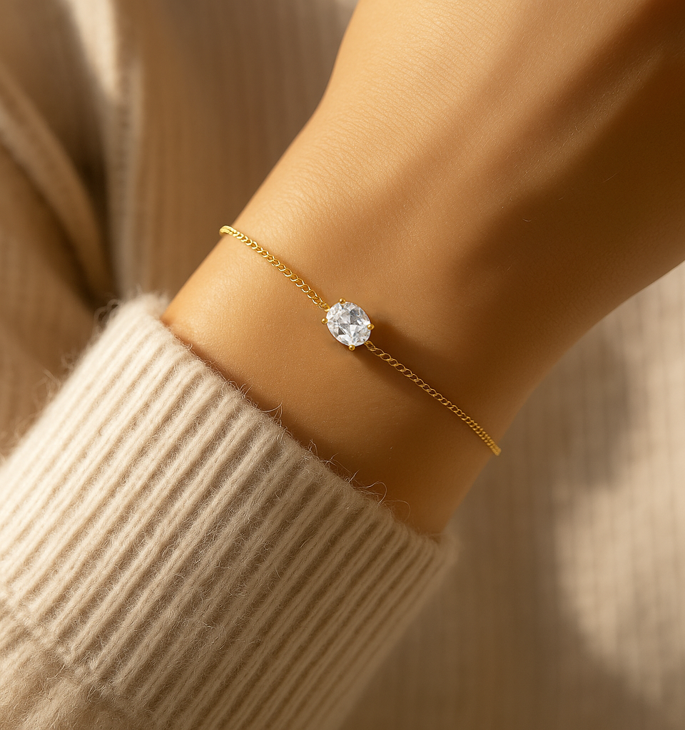 Oval CZ Diamond Bracelet