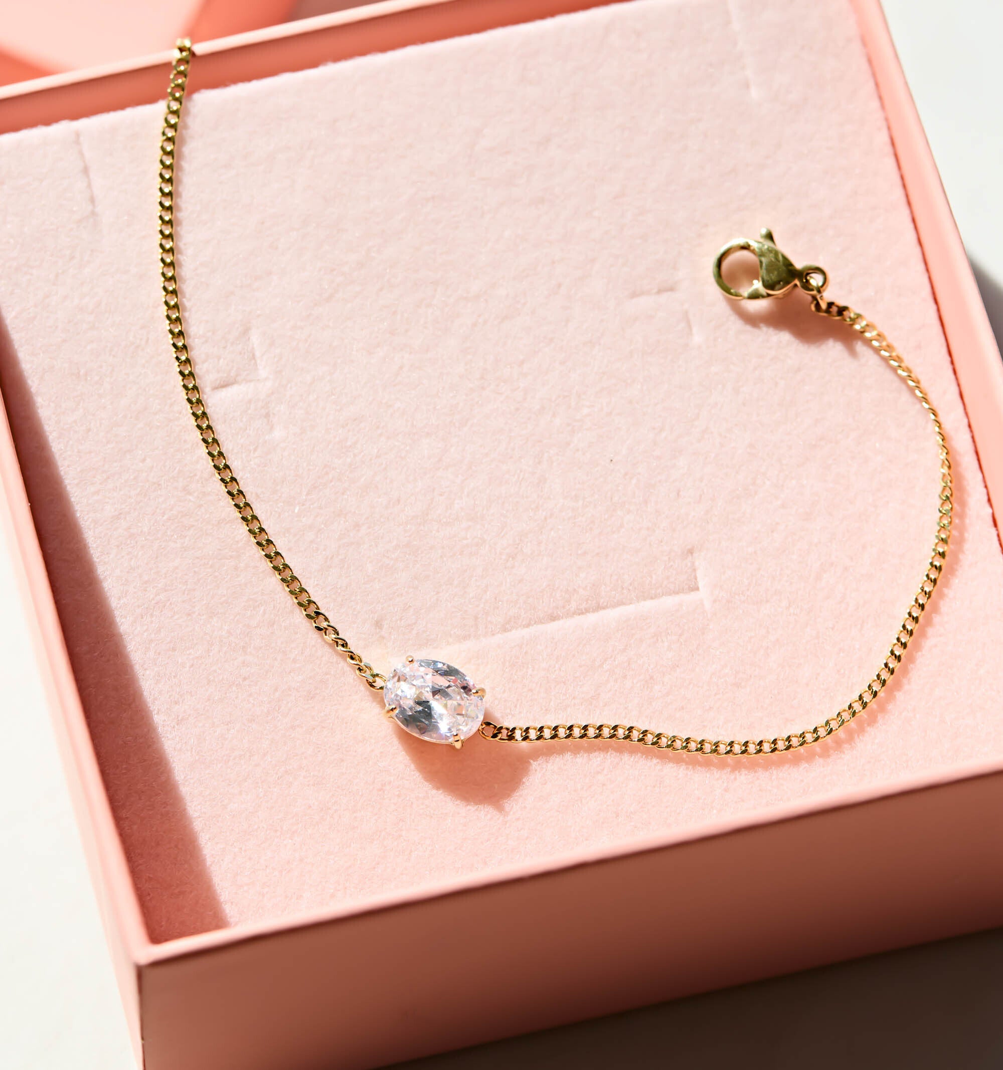 Oval CZ Diamond Bracelet