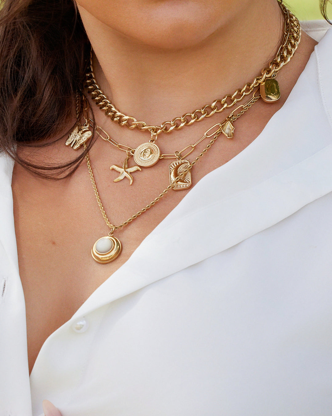 Statement Charm Necklace