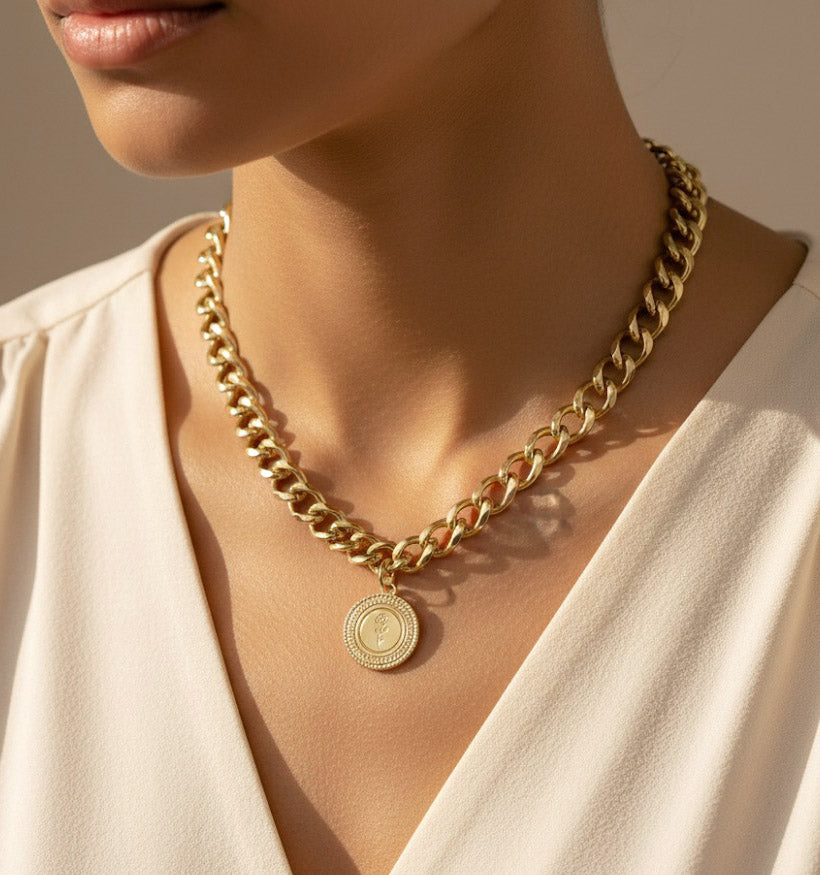 Vintage Rose Necklace