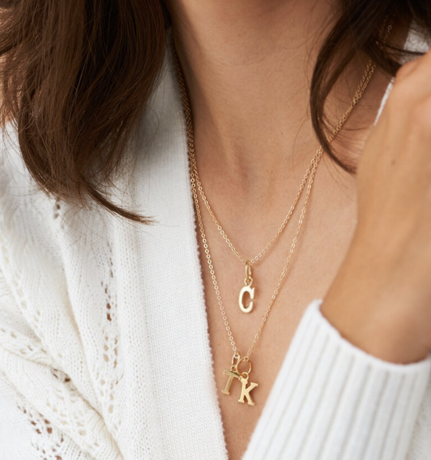 Initial online jewelry necklace