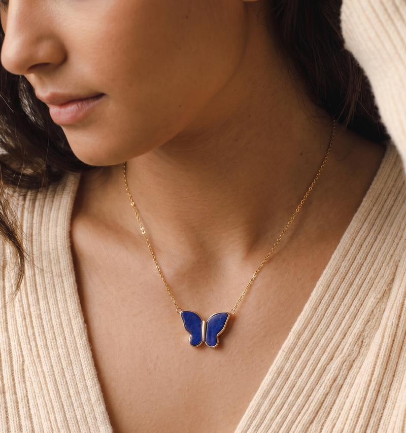 Lapis Butterfly Necklace