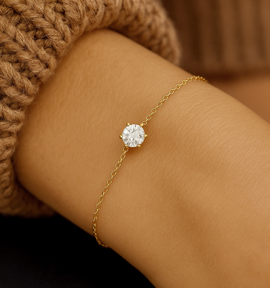 Solitaire CZ Diamond Bracelet