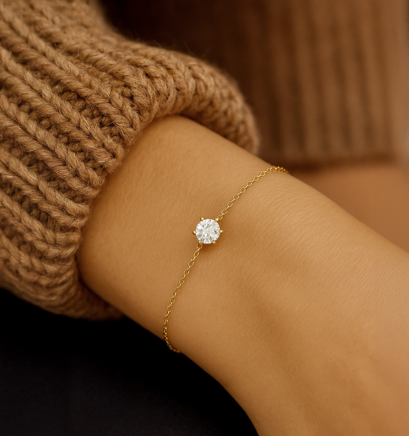 Solitaire CZ Diamond Bracelet