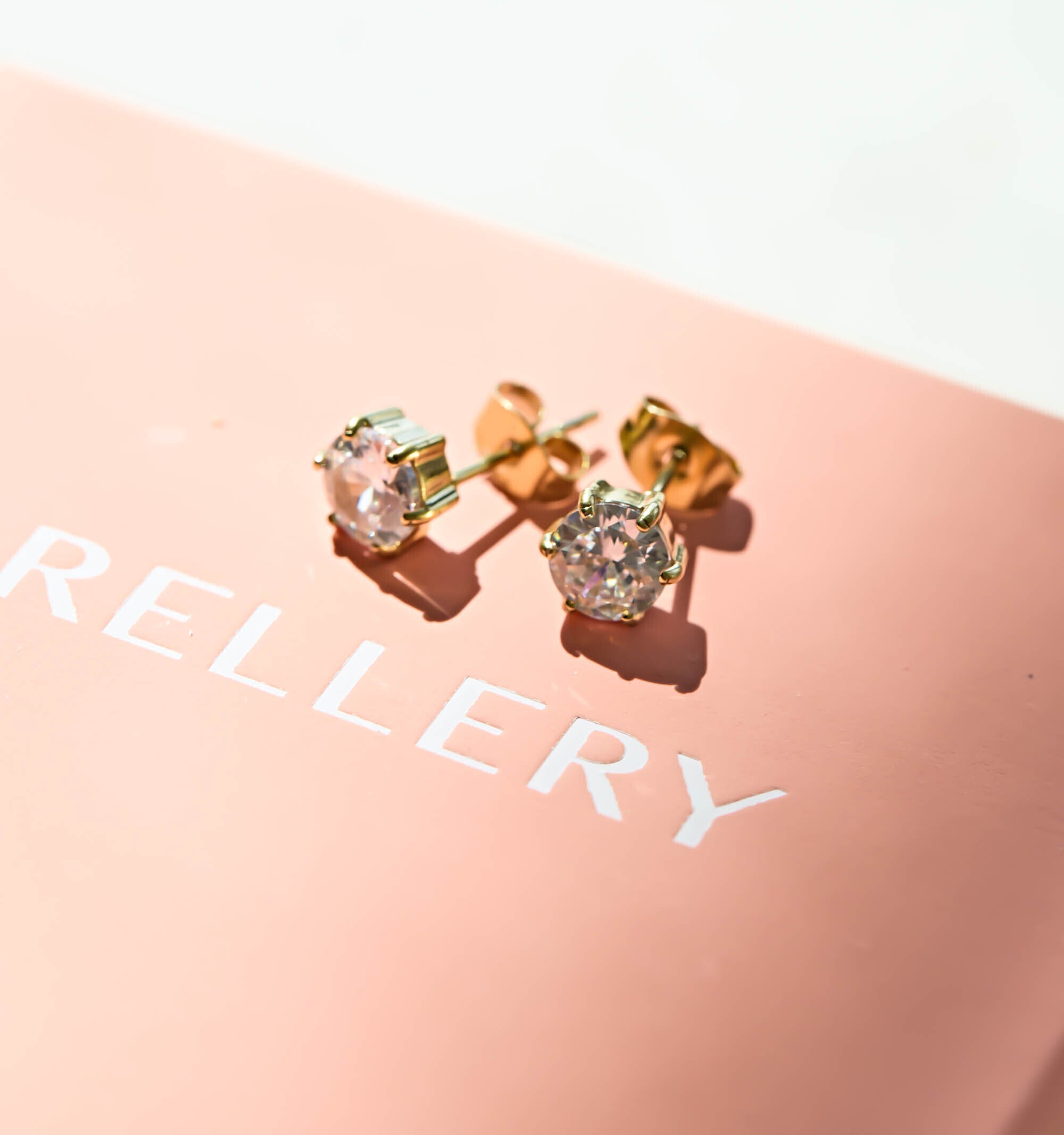Solitaire CZ Diamond Earrings
