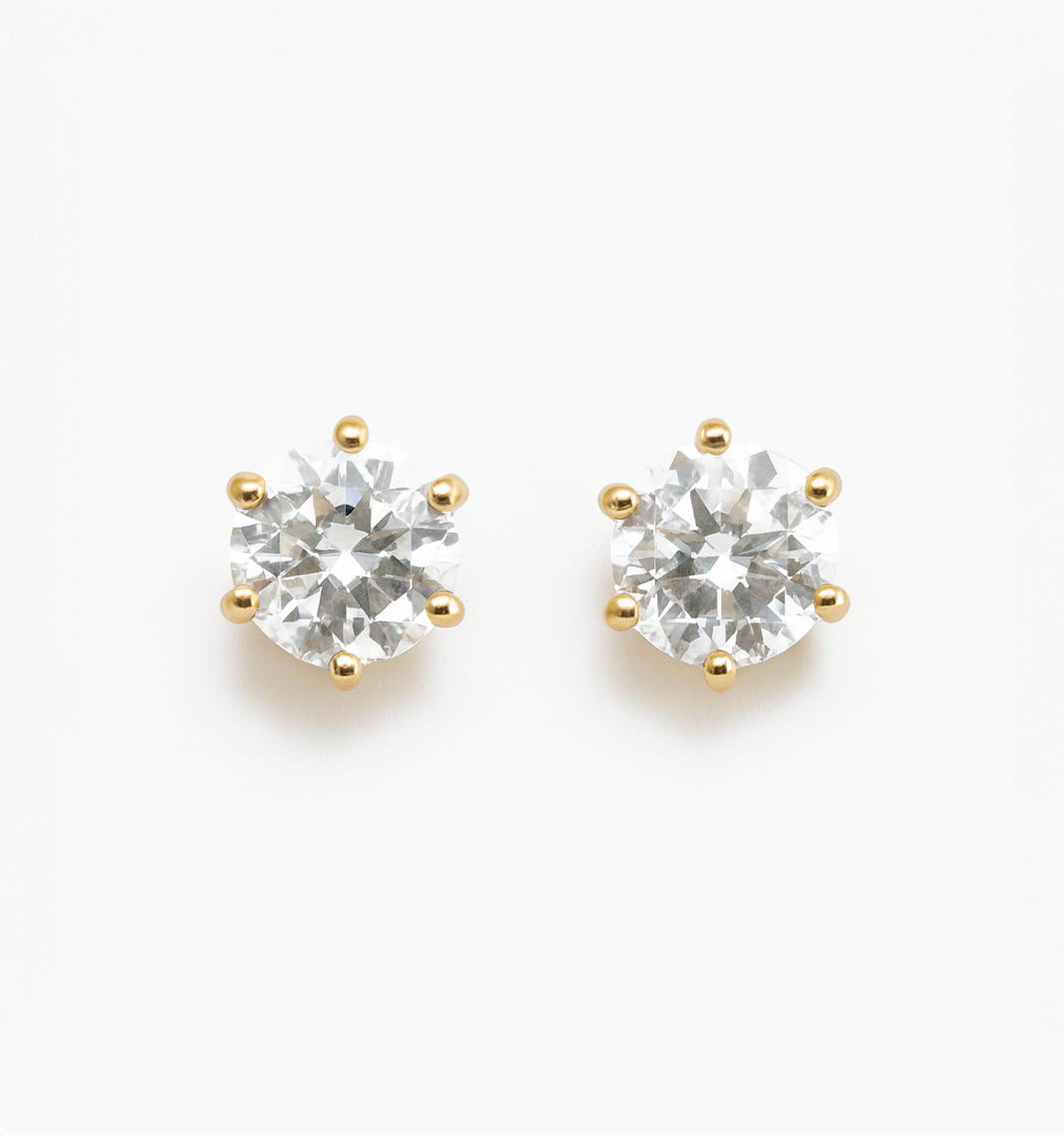 Solitaire CZ Diamond Earrings