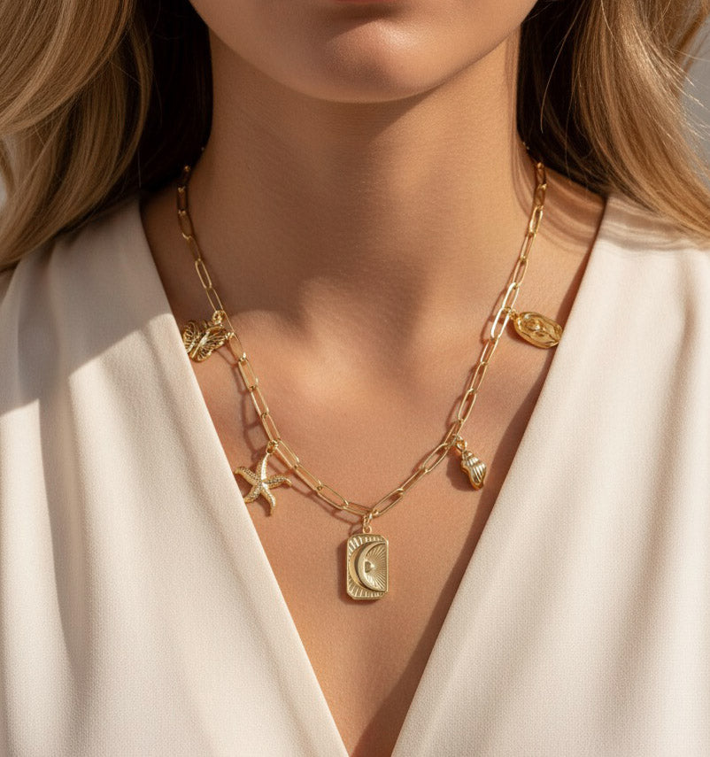 Statement Charm Necklace