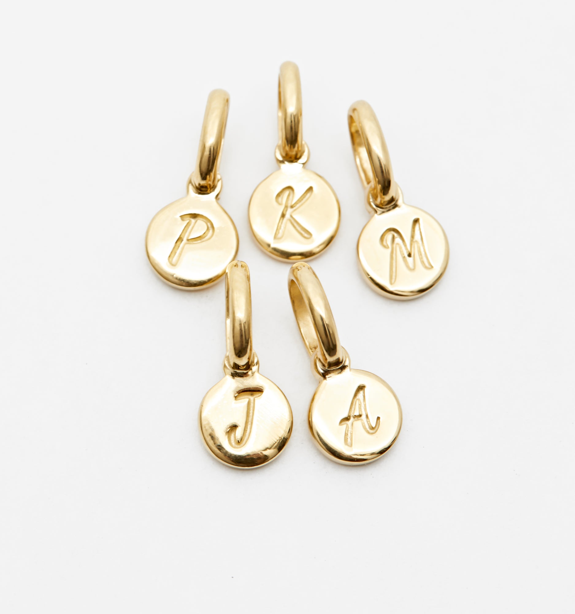 Kay & Tay x RELLERY + Initial Heart Charm + Initial Disk Charm + Birthstone Charm