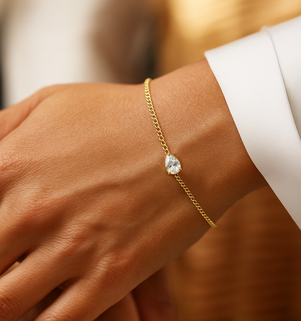 Teardrop CZ Diamond Bracelet