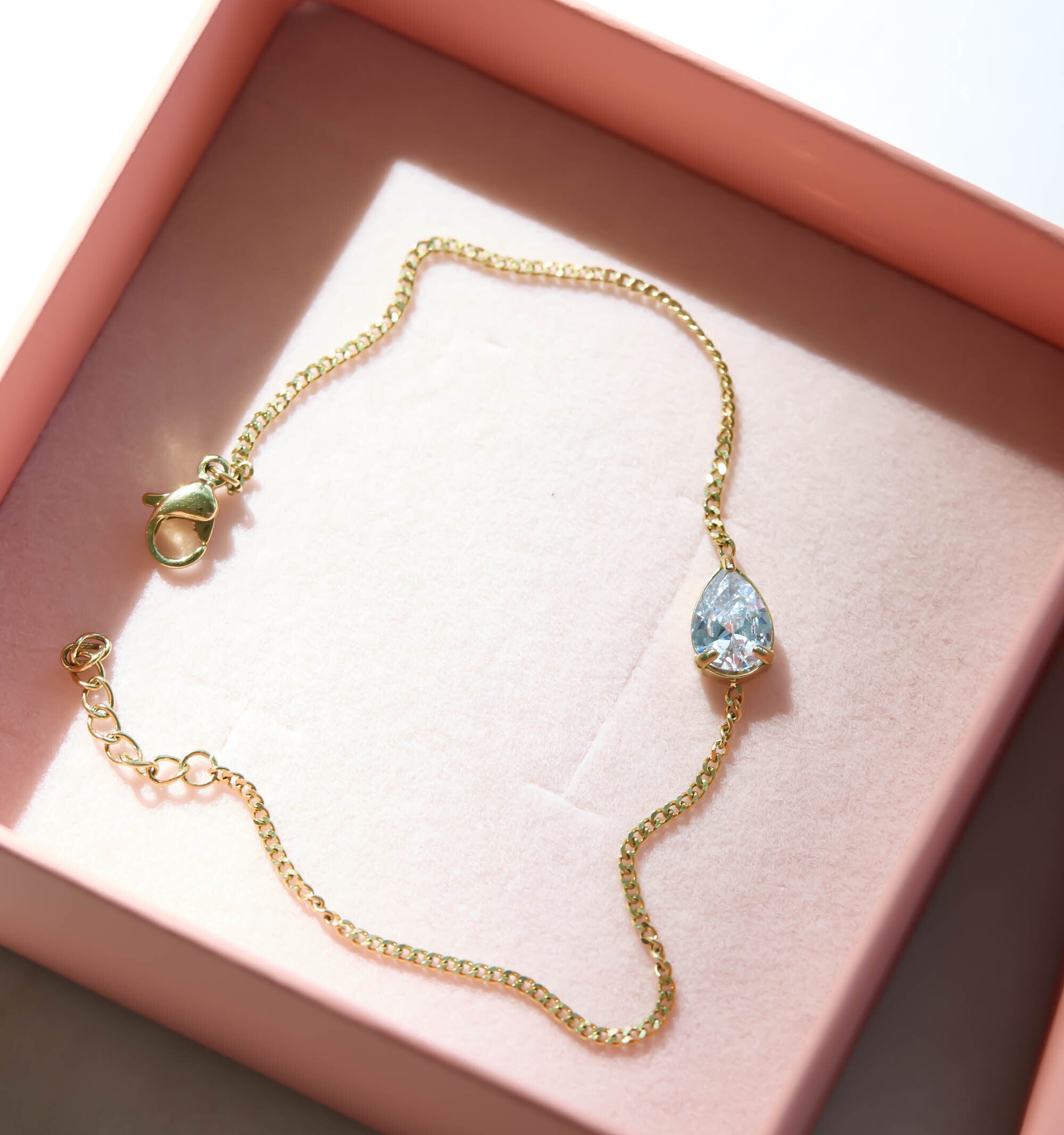 Teardrop CZ Diamond Bracelet