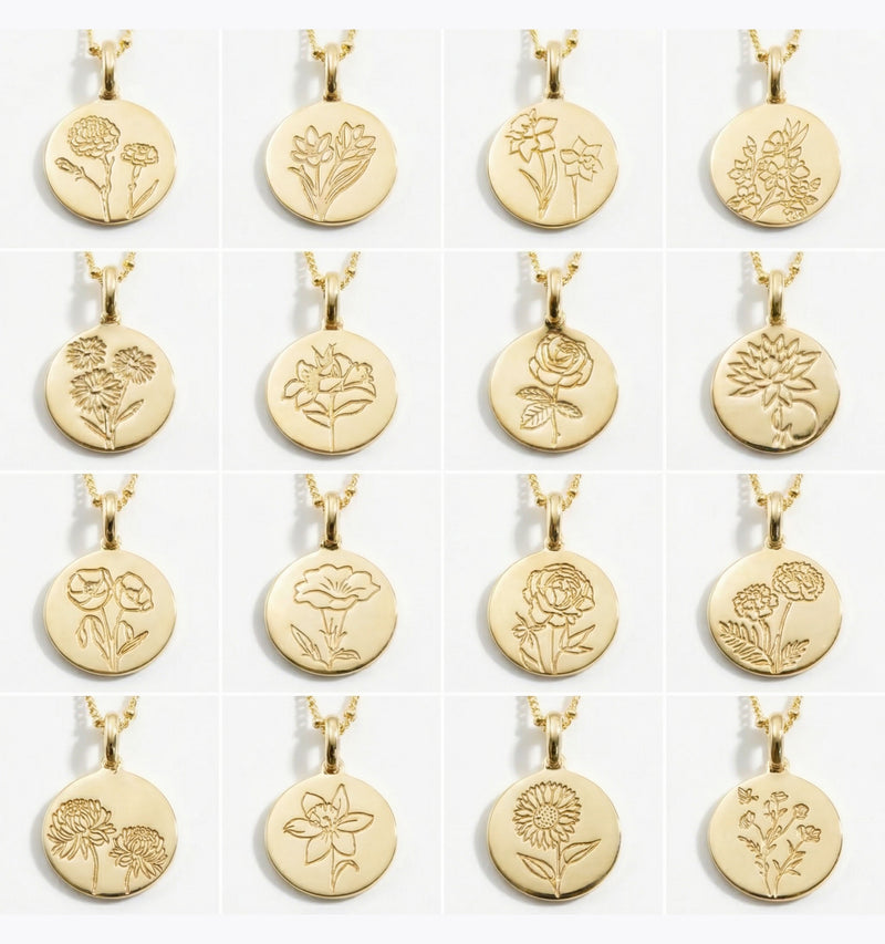 Birth Flower Necklaces