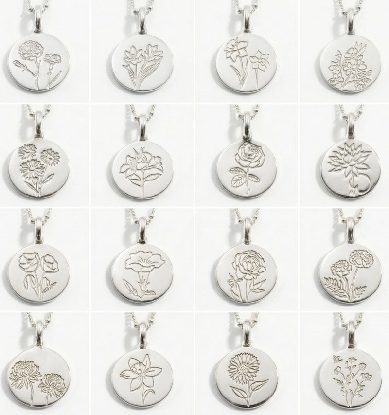 Birth Flower Necklaces