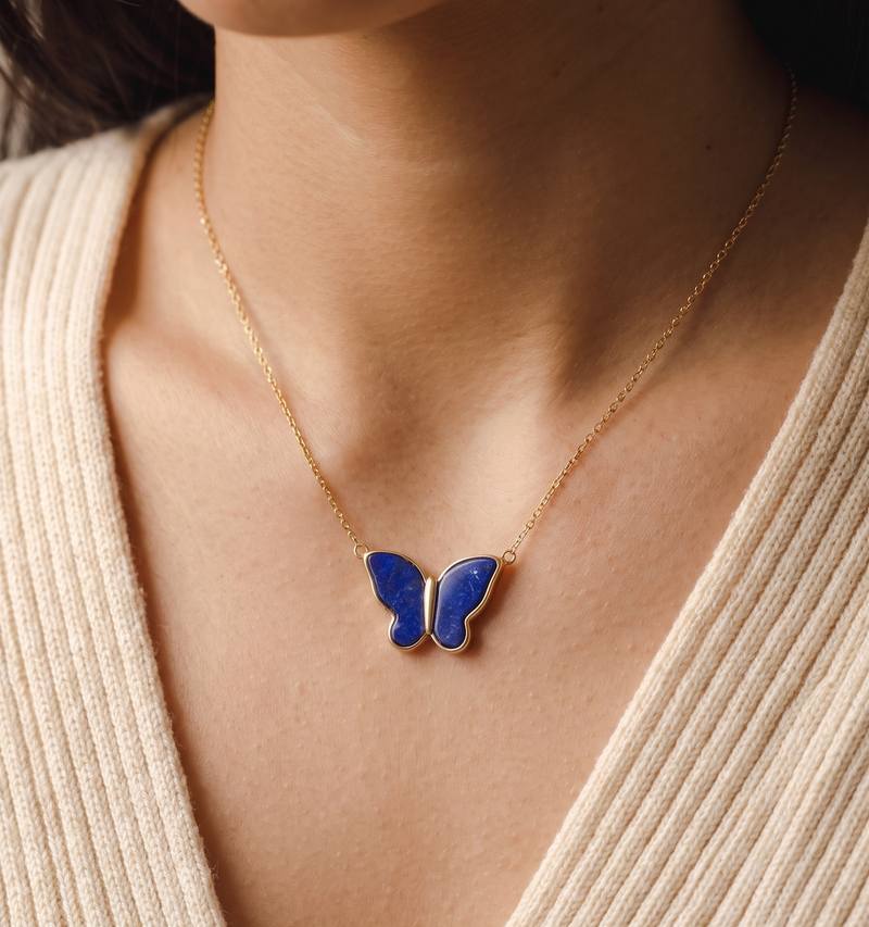 Lapis Butterfly Necklace