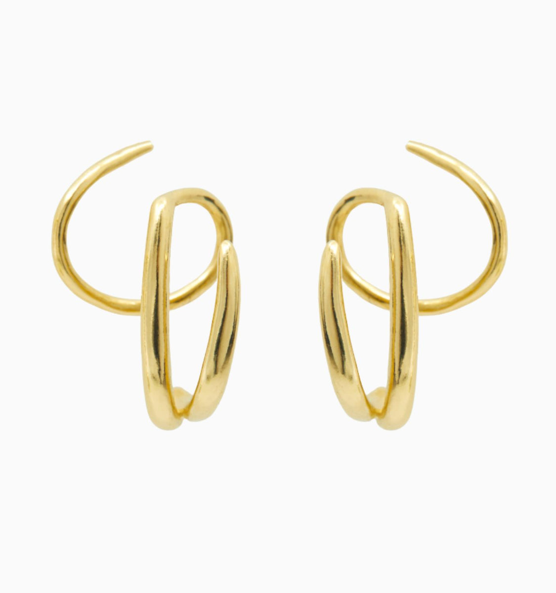 Illusion Earrings, Twist Hoops, Double Hoop Earrings – Rellery