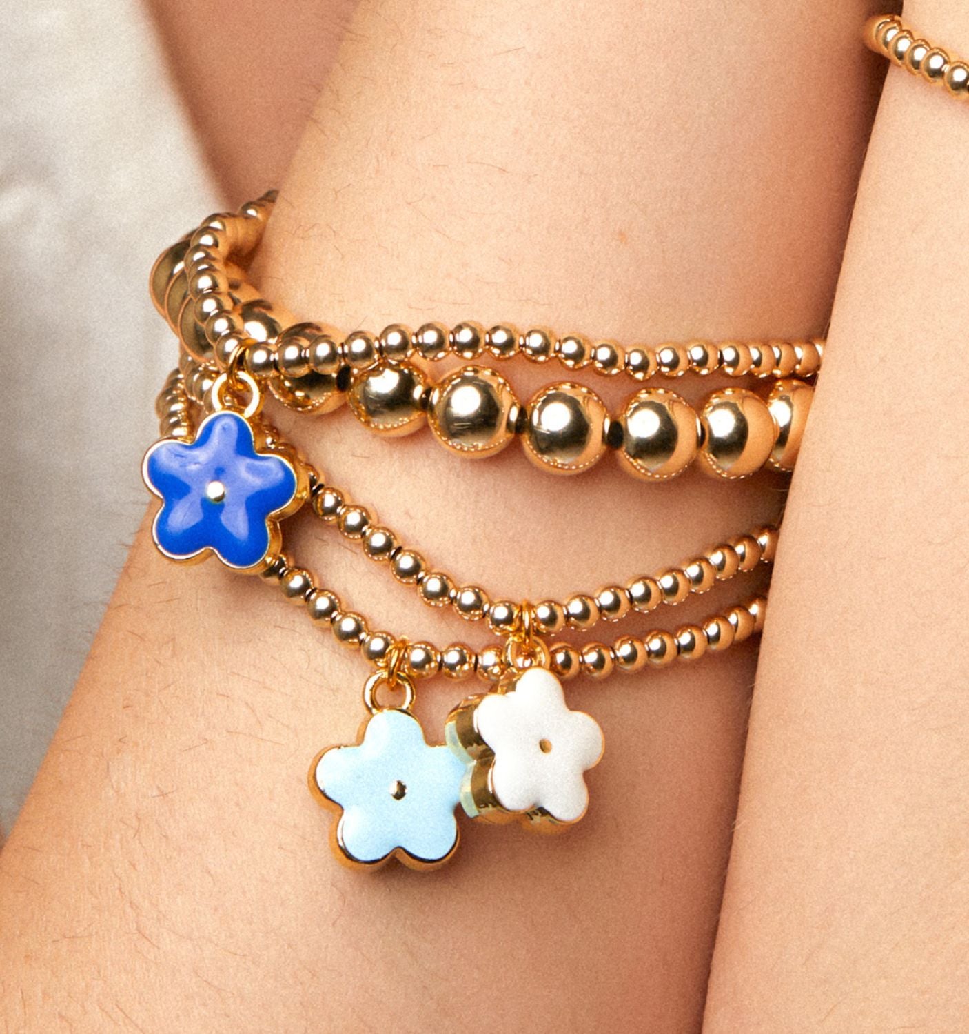 Baby Blue Flower Bracelet