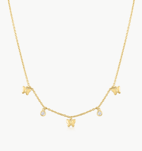 Butterfly sales gold choker