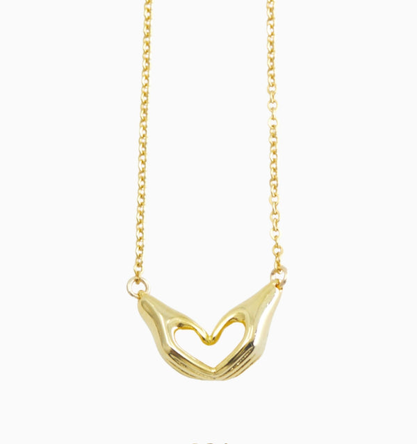 Heart Hands Friendship Necklace