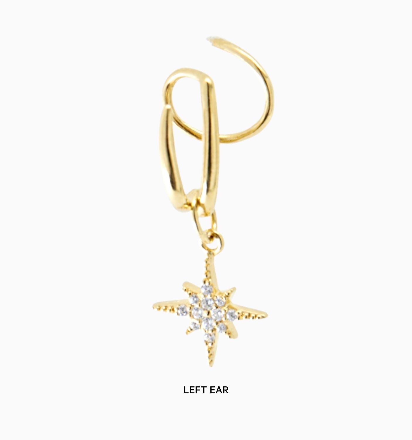 Triple Twist Hoops North Star Earrings - Illusion Earrings