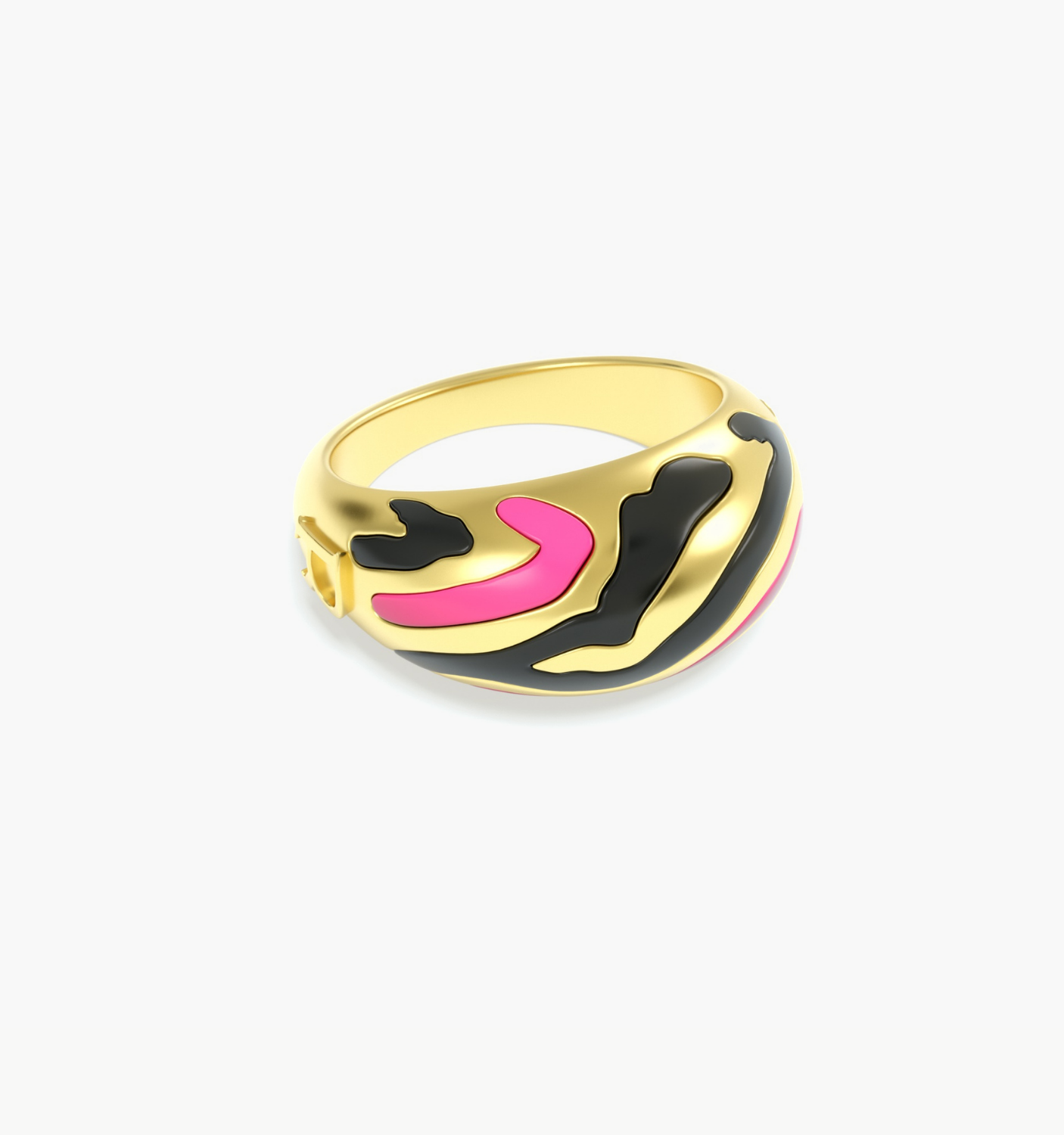 Savannah Dome Ring In Neon Pink