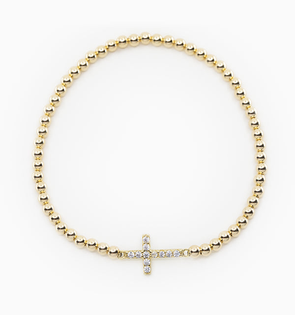 Pave Cross Bracelet