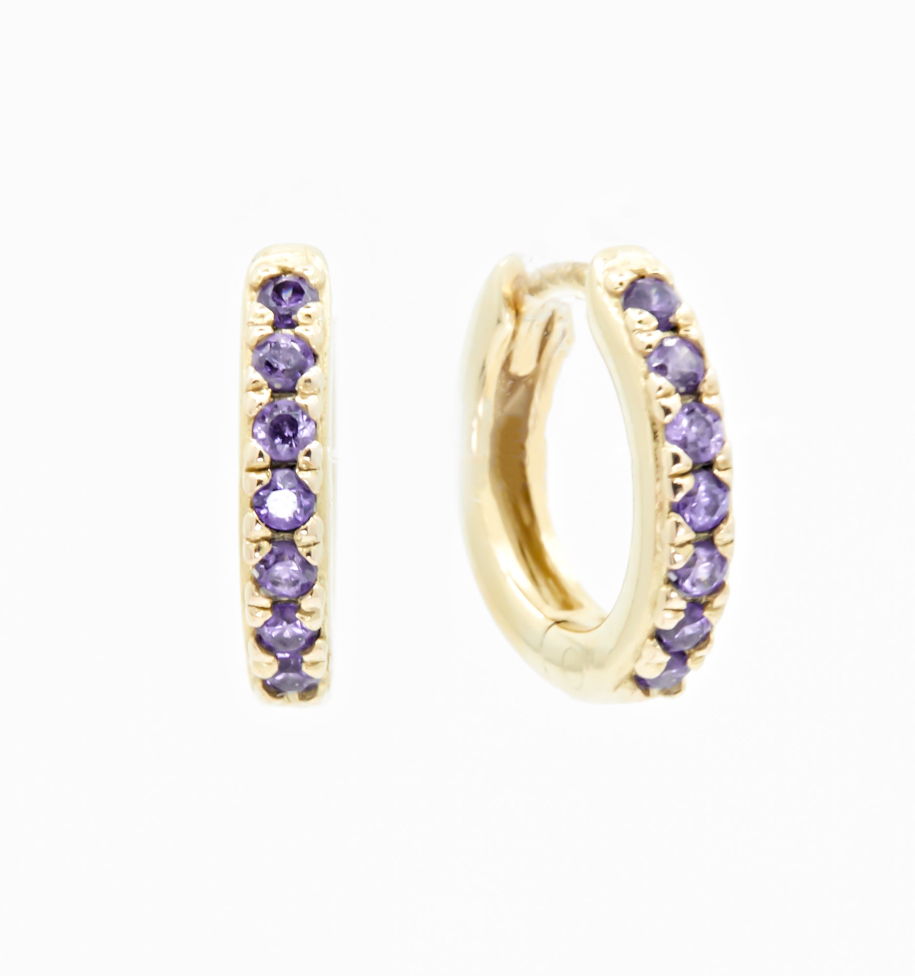 Small Purple Hoops: Huggie Earrings – Rellery