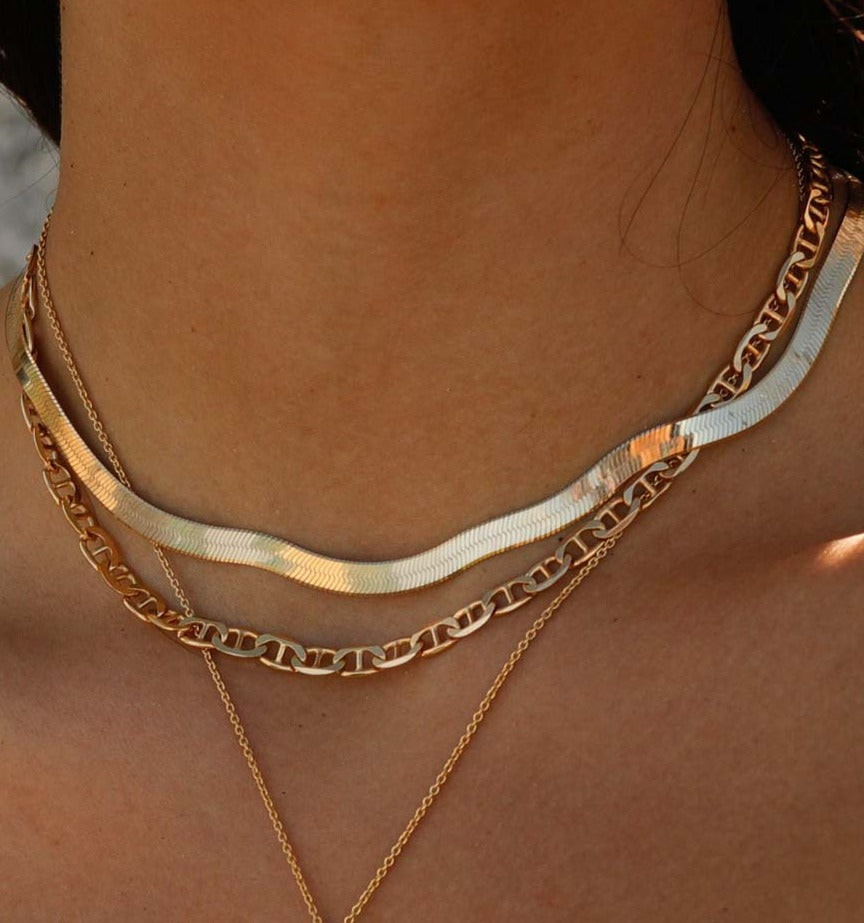 Gold Necklace Women - Saturn Gold Chain Necklace - 925 Sterling Silver - Rellery