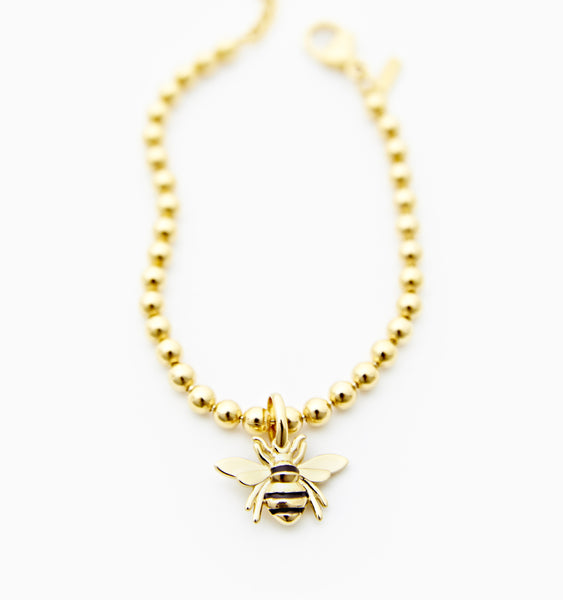 Gold/ Silver Bumble Bee Bracelet | Furbaby Friend Gifts