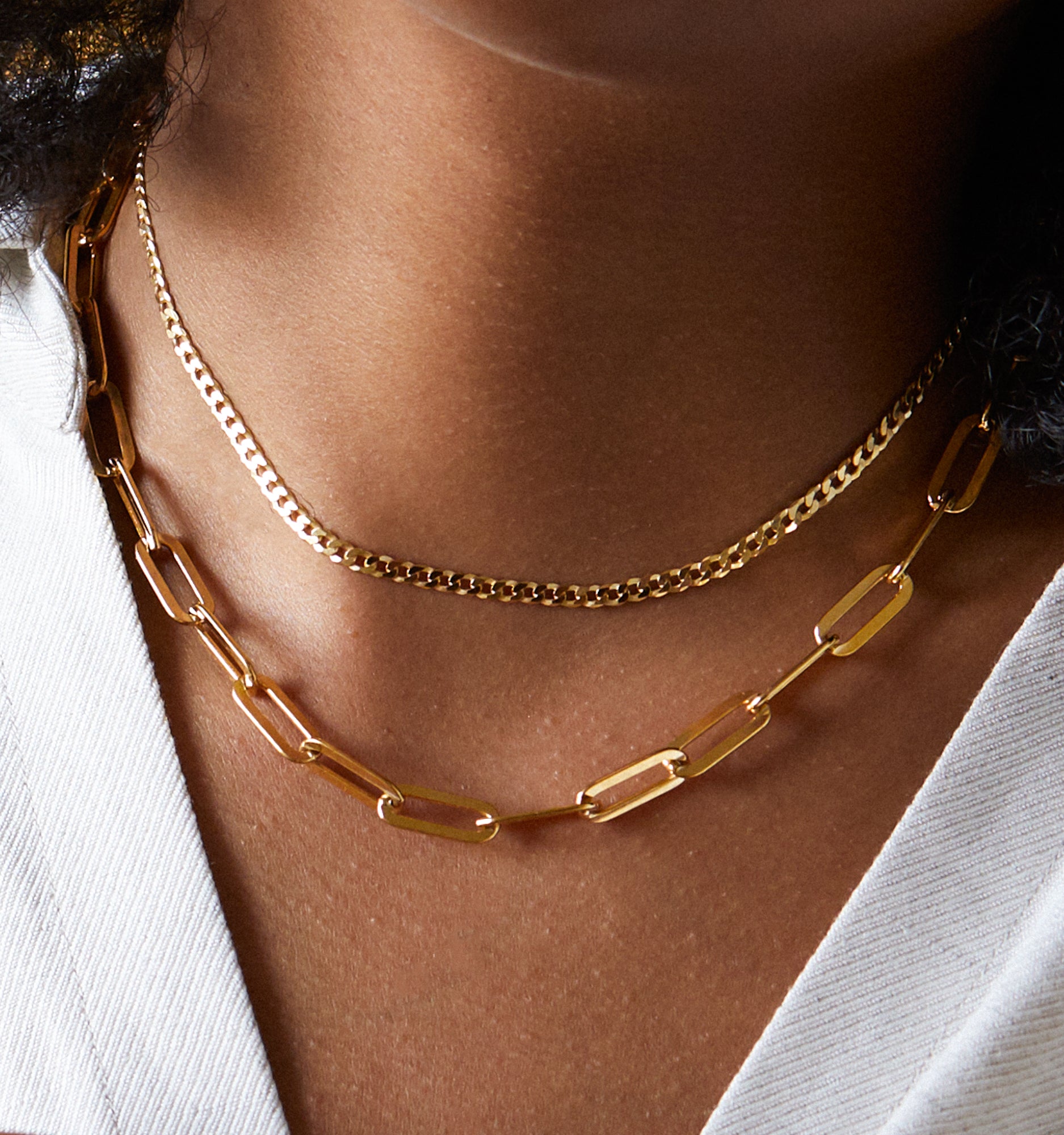 Gold Chain Necklace: Rectangle Link – Rellery