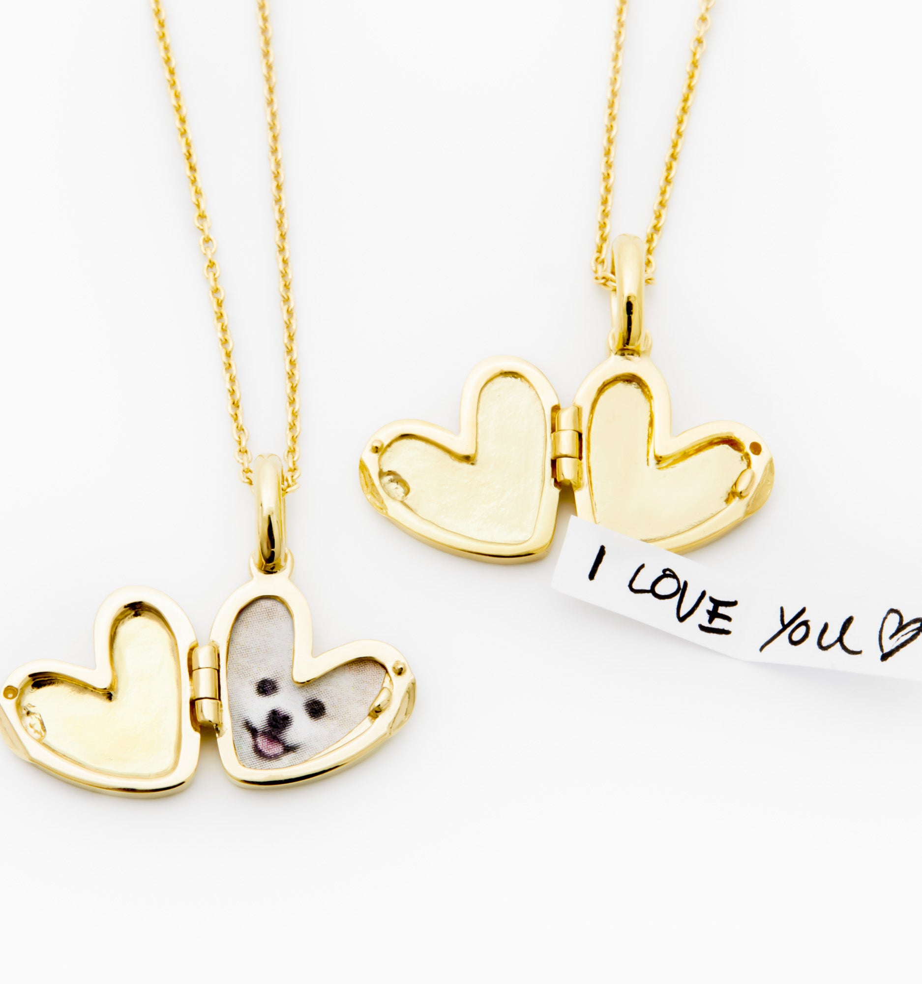 Locket Necklace And Heart Charm Set