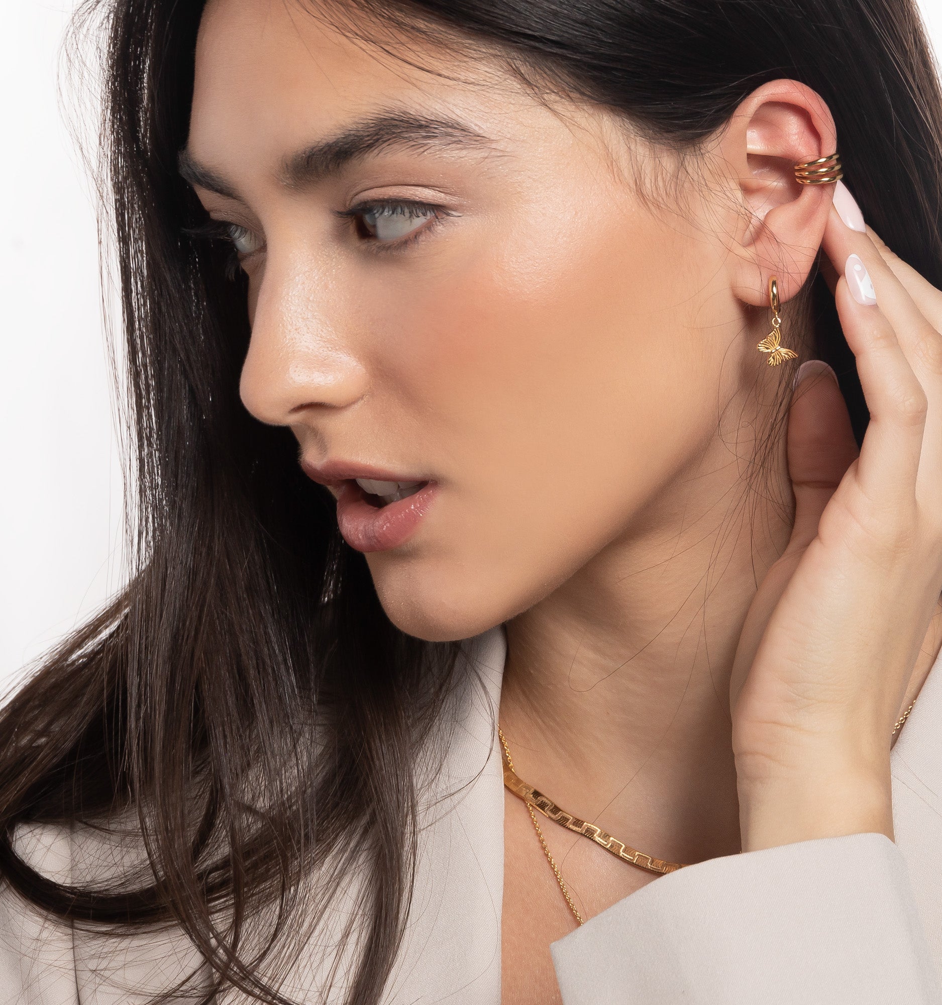 Butterfly Hoop Earrings