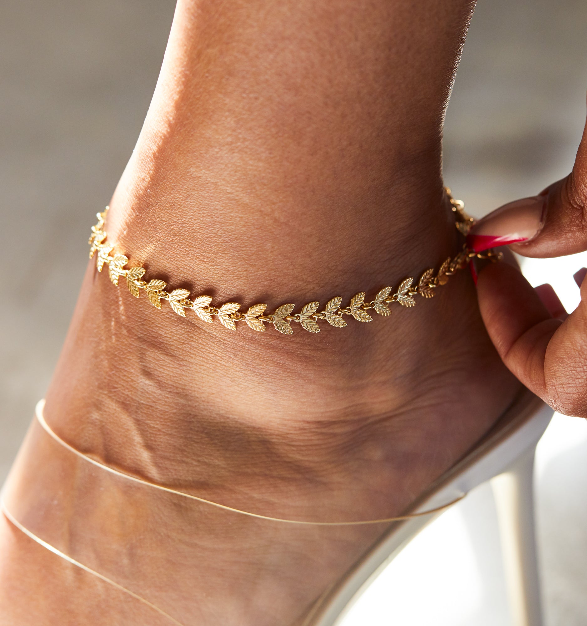 Laurel Chain Anklet