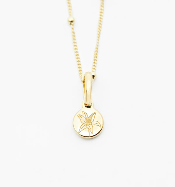 Lily Flower Necklace - May
