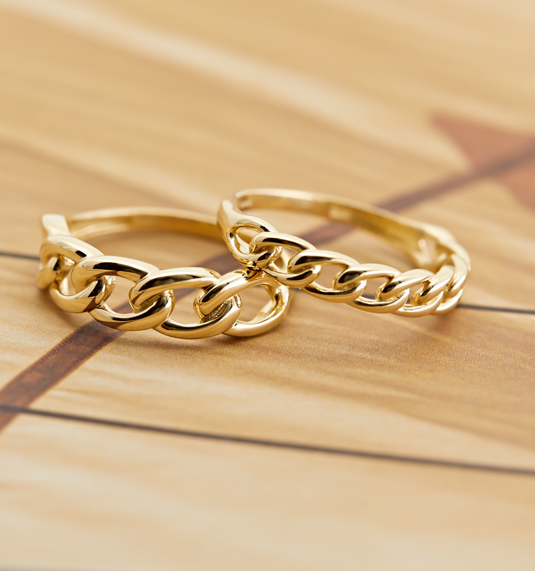 Curb Chain Ring - 14K Solid Gold