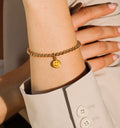 ブレスレット BLACKPURPLE Smiley Stone Chain Bracelet BMH1332 Purple White Marble Stone Bead With Pink Smiley Face Charm