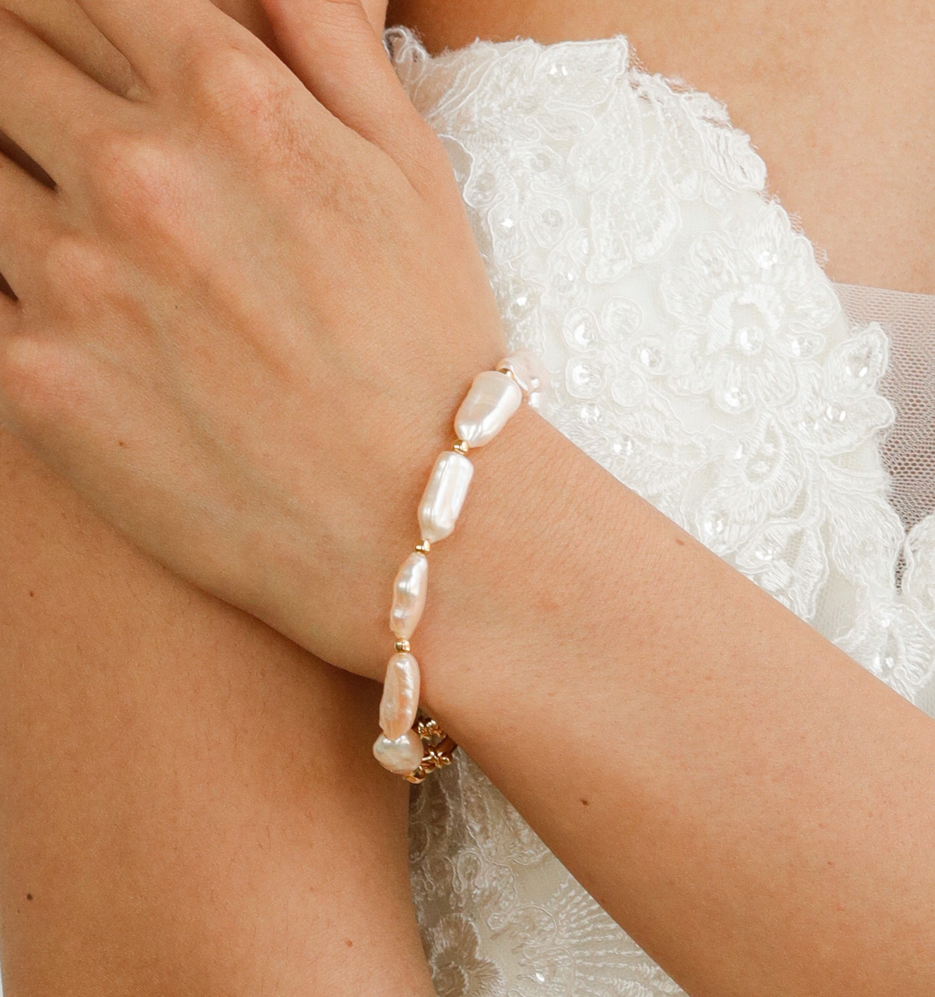 Long Baroque Pearl Bracelet