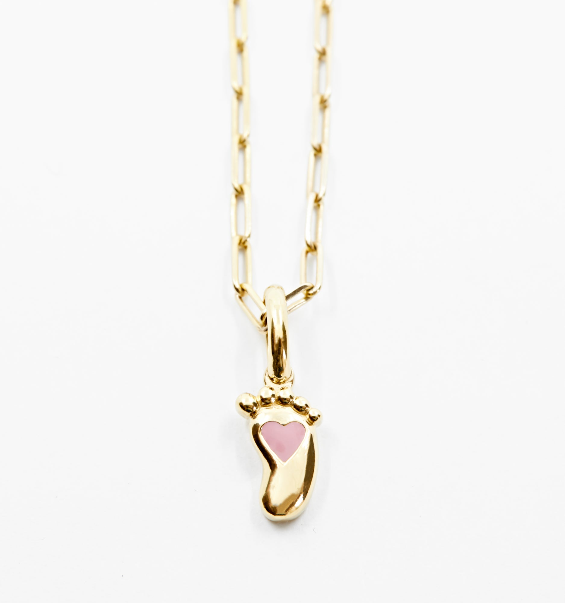 Pink Baby Foot Necklace