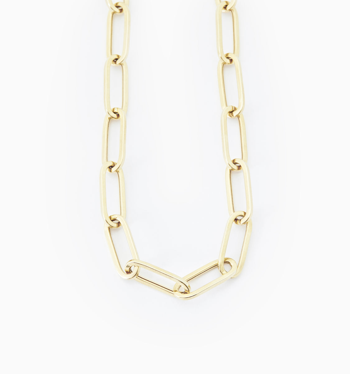 Gold Chain Necklace: Rectangle Link – Rellery