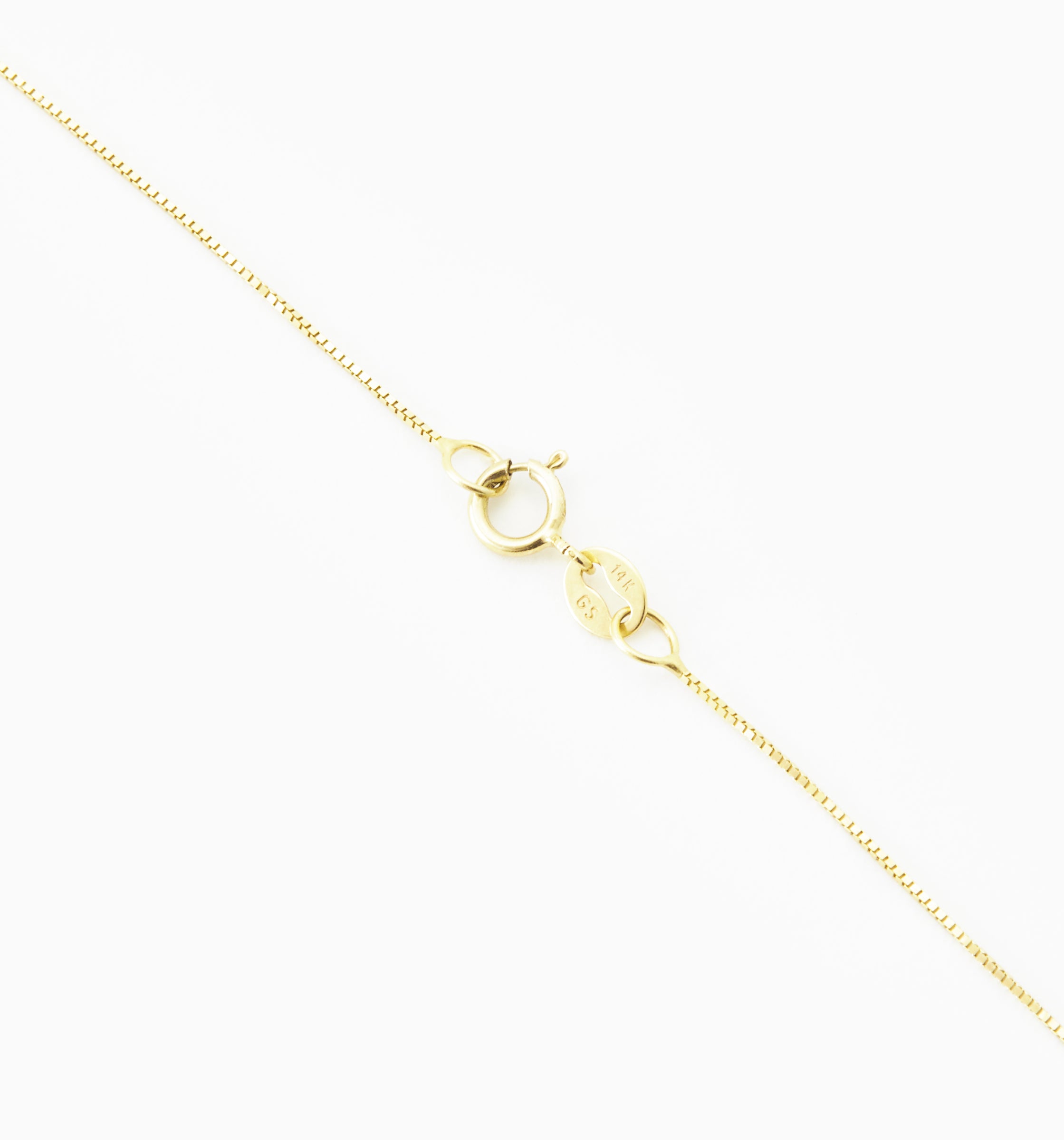 Thin Box Chain In 14K Solid Gold
