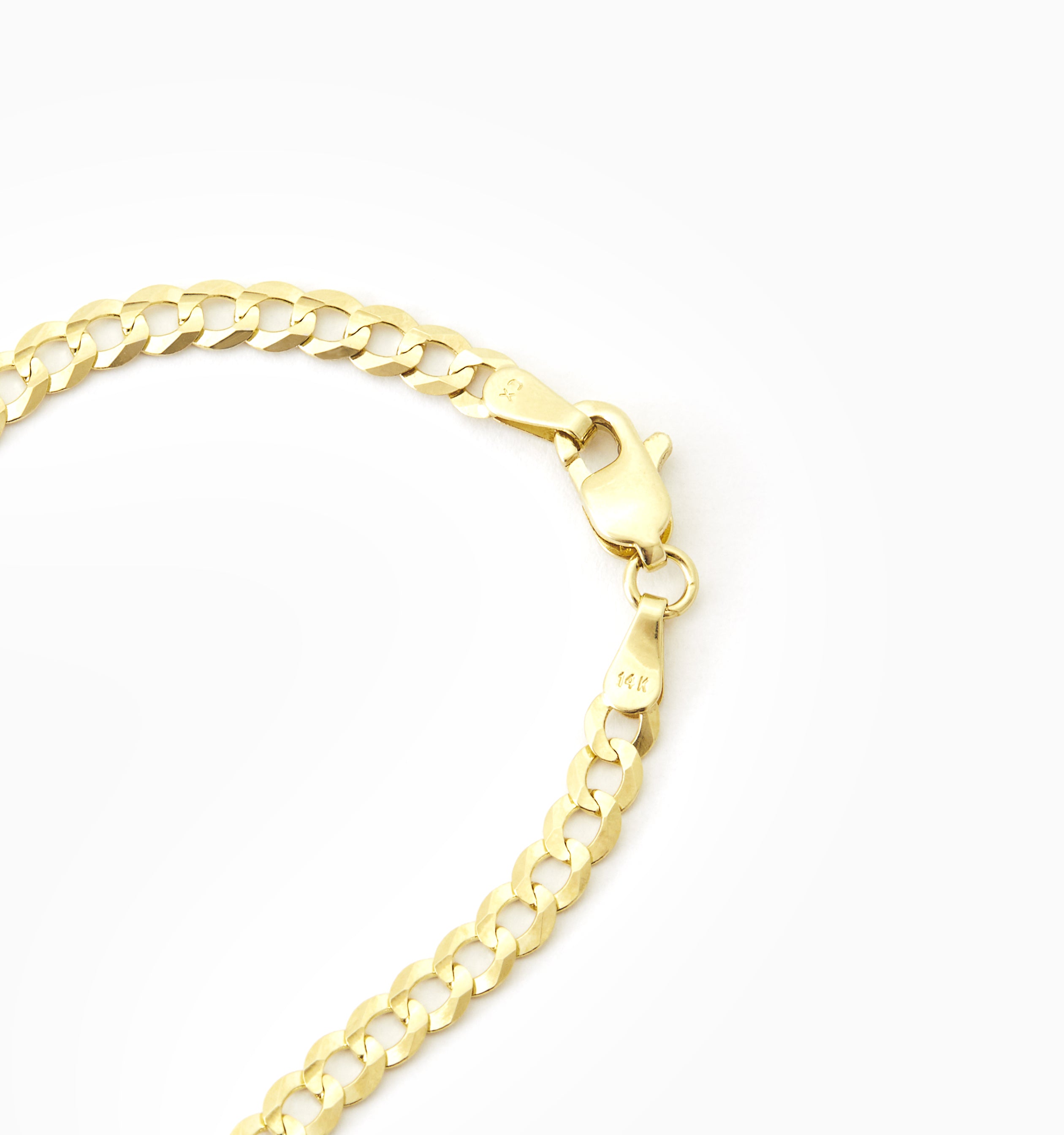 Cuban Chain Necklace In 14K Solid Gold