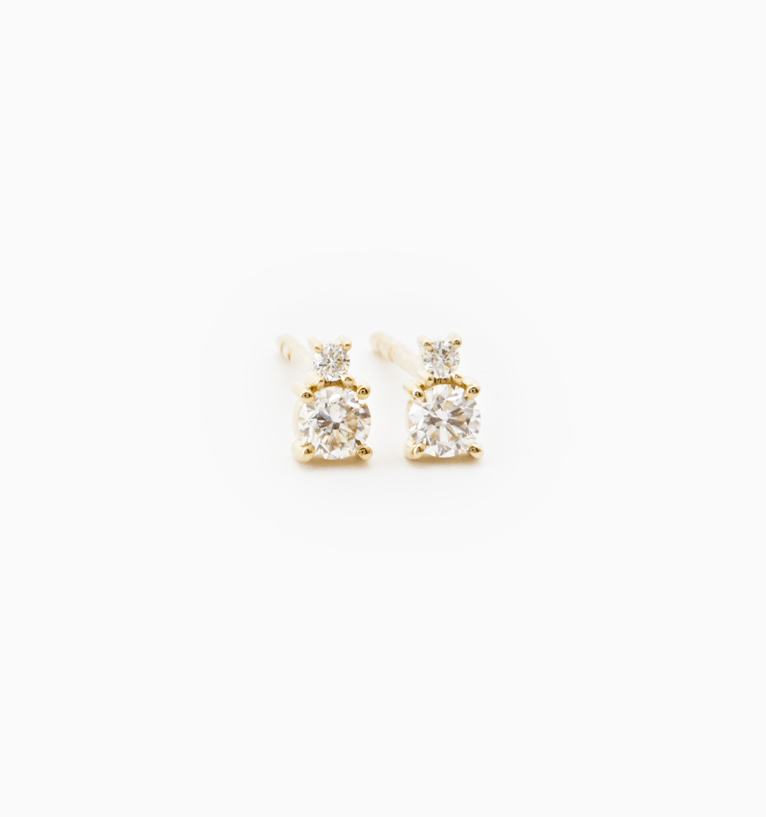 Duo Diamond Stud Earrings