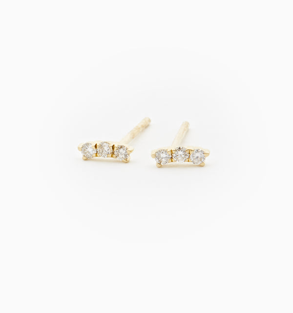 Arc Diamond Stud Earrings
