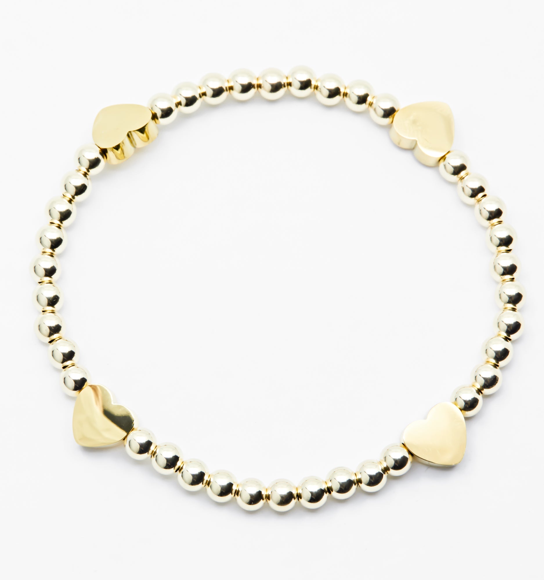 Heart Bracelet With Ball Chain